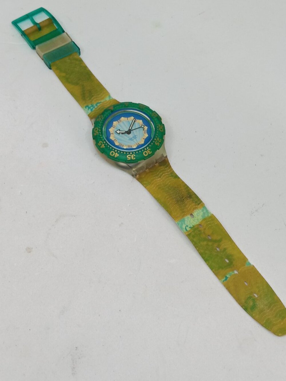 VINTAGE 1994 Swatch Scuba SDK119 "Seahorse" Unisex 38mm Swiss Watch PLS READ